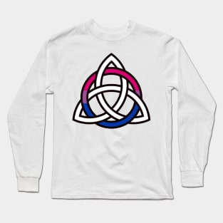 Bisexual Pride Encircled Triquetra Long Sleeve T-Shirt